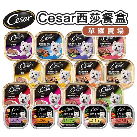 Cesar 西莎餐盒100g/自然素材狗餐盒85g【單罐】精緻主廚風味 狗餐盒 風味餐盒 狗罐