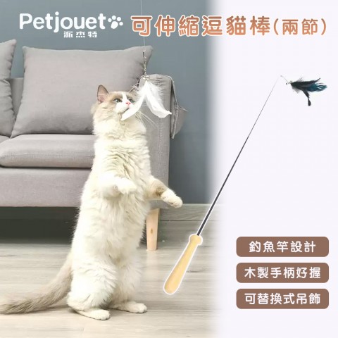 派杰特 可伸縮逗貓棒『兩節式🐱可替換吊飾』貓咪玩具 貓玩具 寵物玩具 逗貓玩具